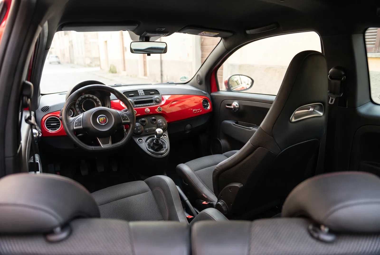 Interieur van een Abarth